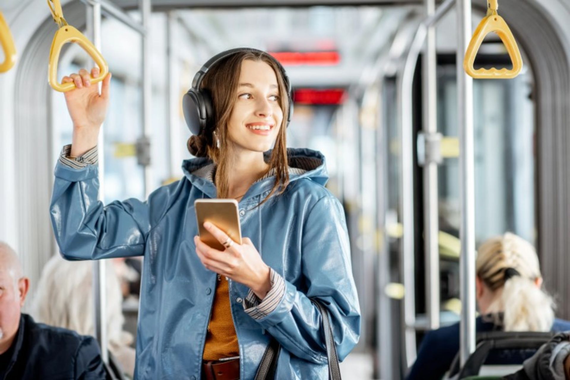 Female passenger in public vehicle