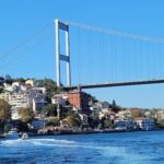 Bosphorus Gorge with bridge and houses beside it