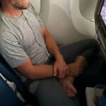Watching the movie on the air trip