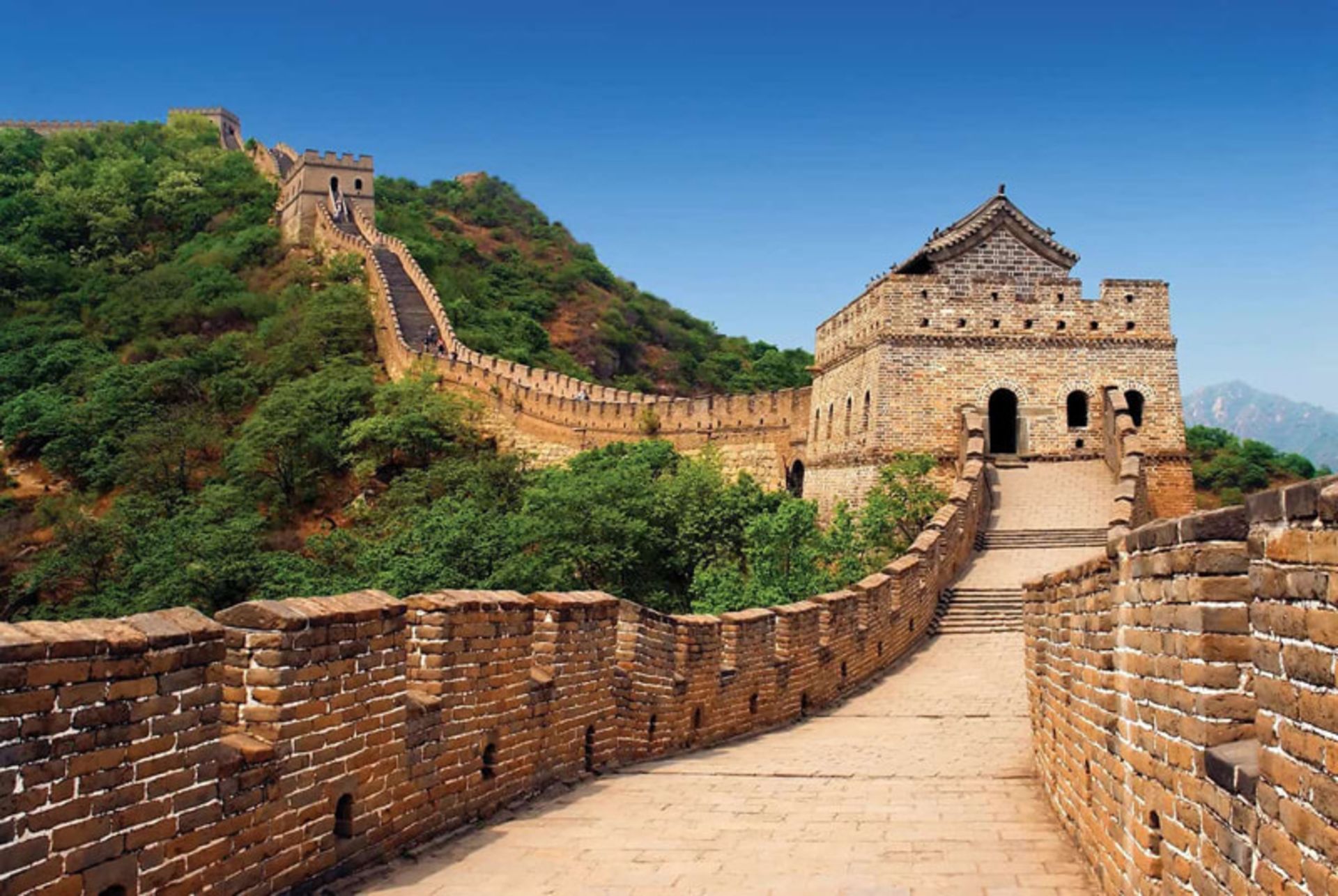 The Great Wall of China in the Green Mountain