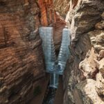Ice Cube Hotel between Saudi Granite Rocks