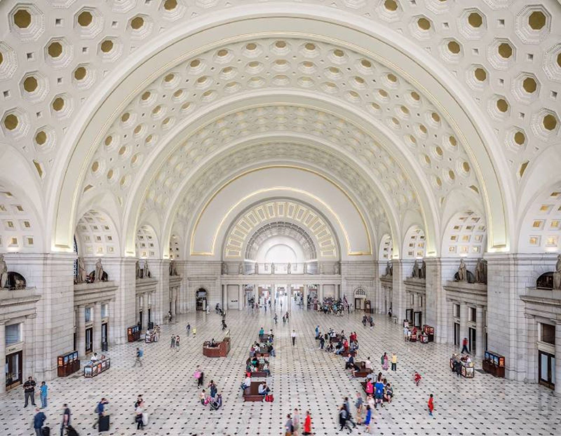 White Hall, Arch Arches and Travelers at Washington DC Union Station