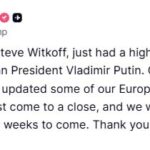 Trump: Putin's and Witcaf's meeting was very constructive