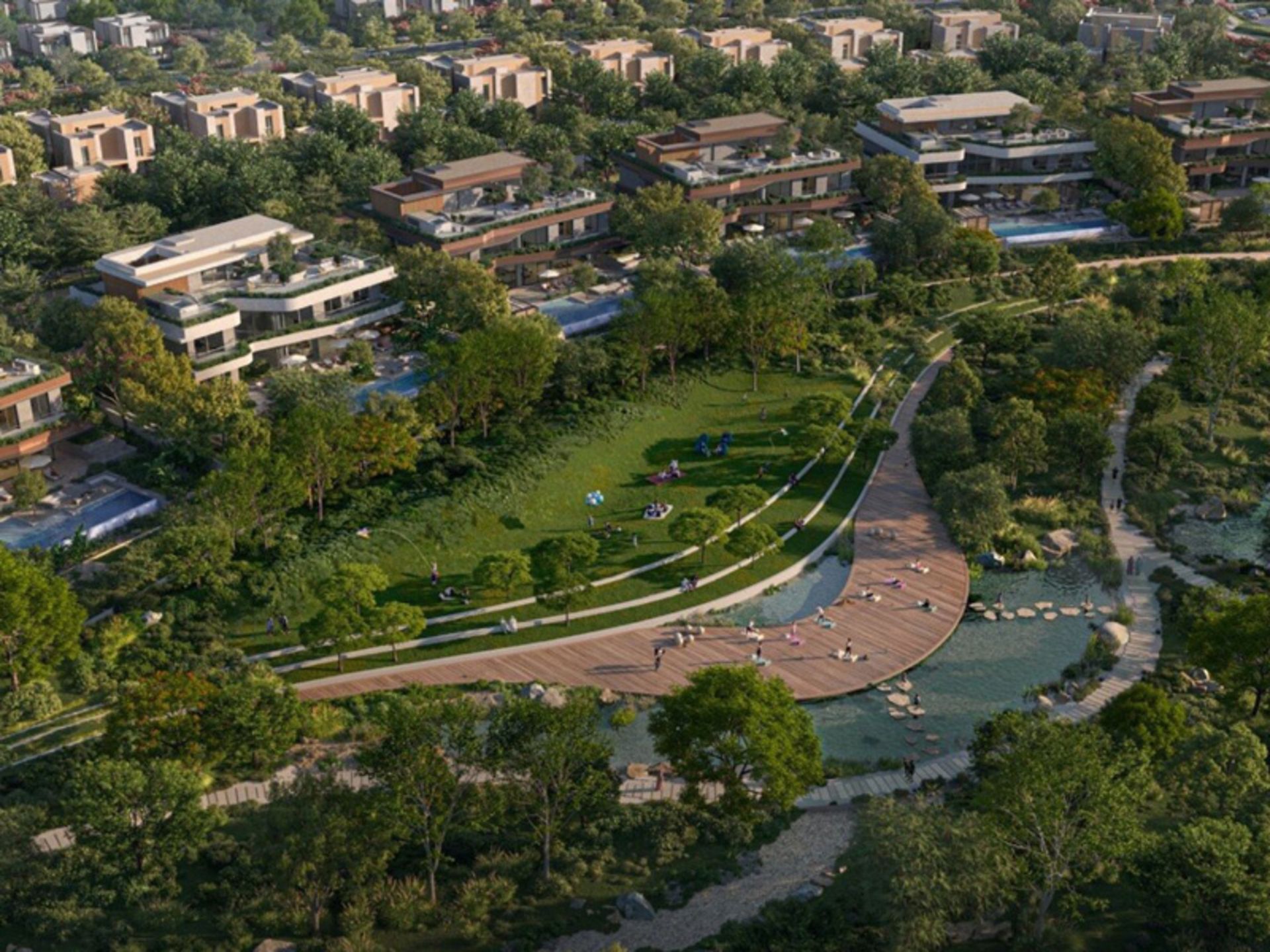 Aerial Photo of Wilds Green Space