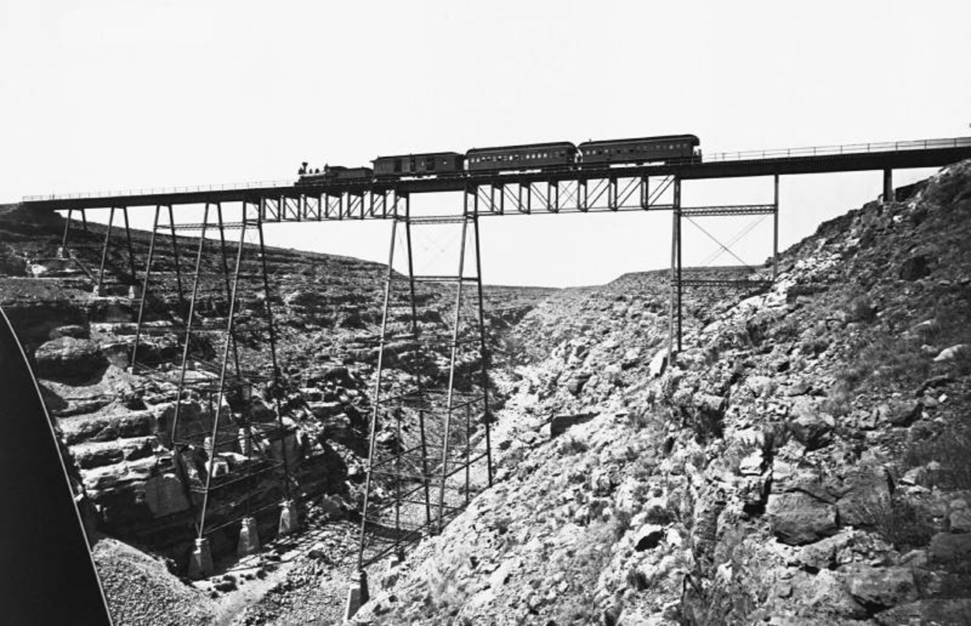 Old Power Picture Passing Railway Bridge