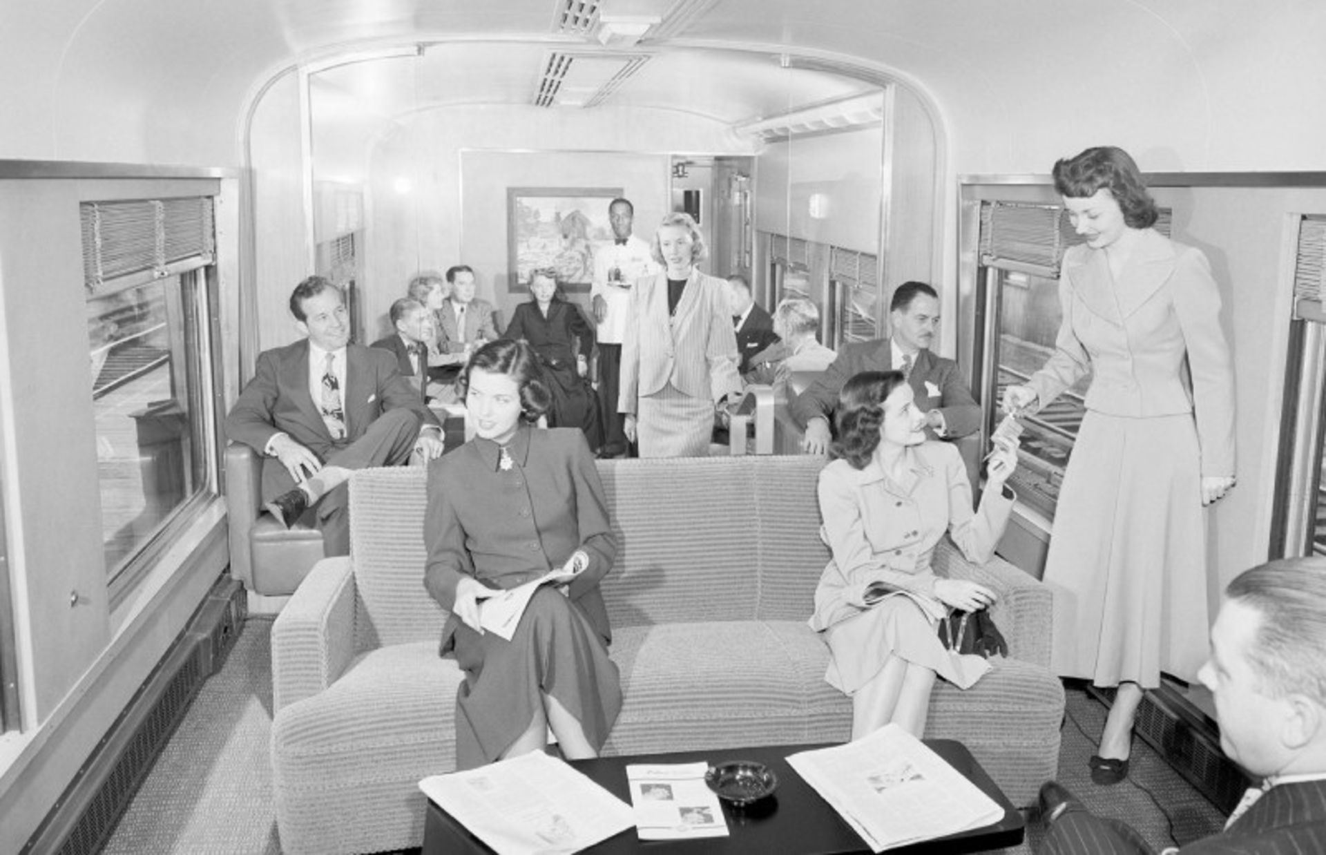Passengers on the luxury train from the 80s 