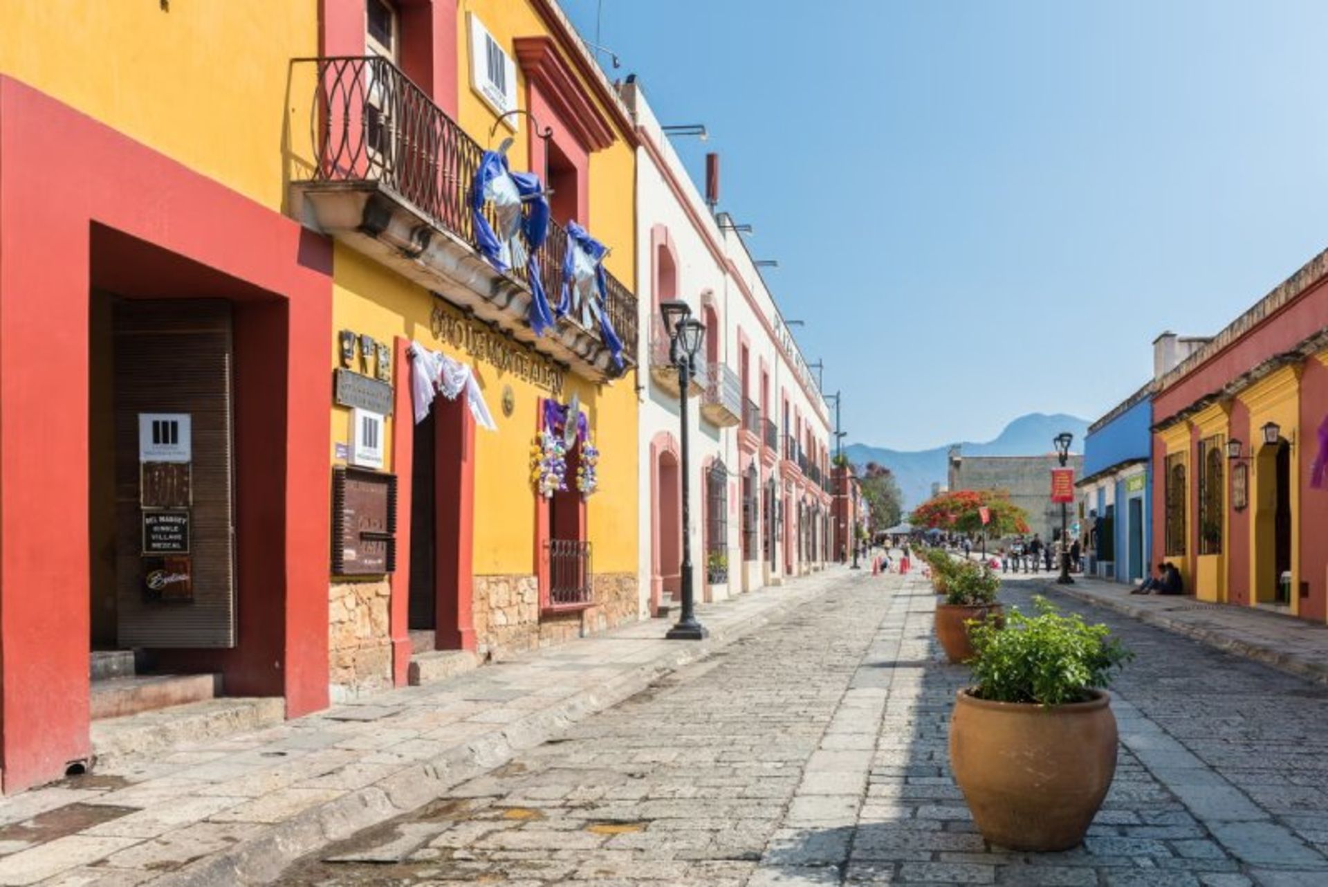 Colorful resideial houses in Oachaka