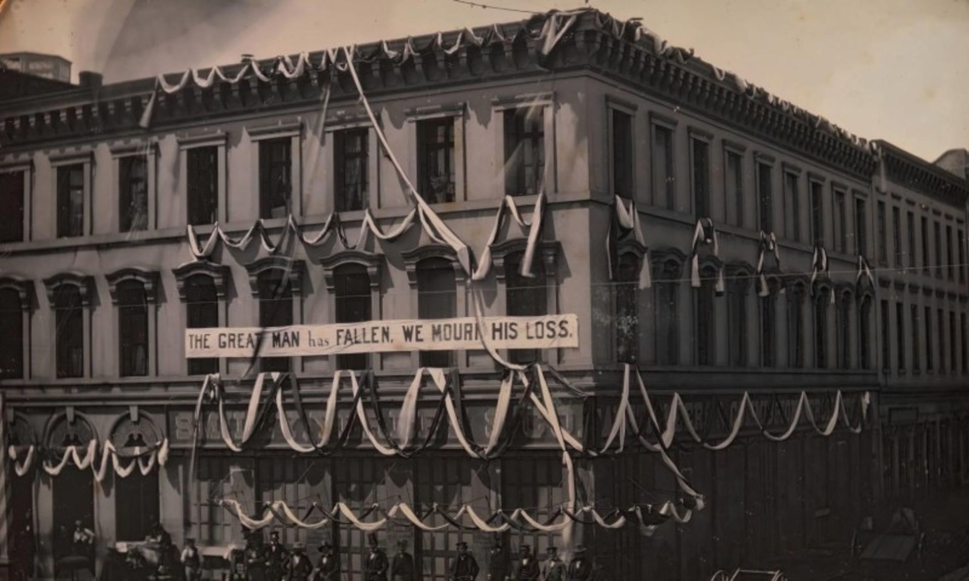 An old image of people's mourning ceremony in California