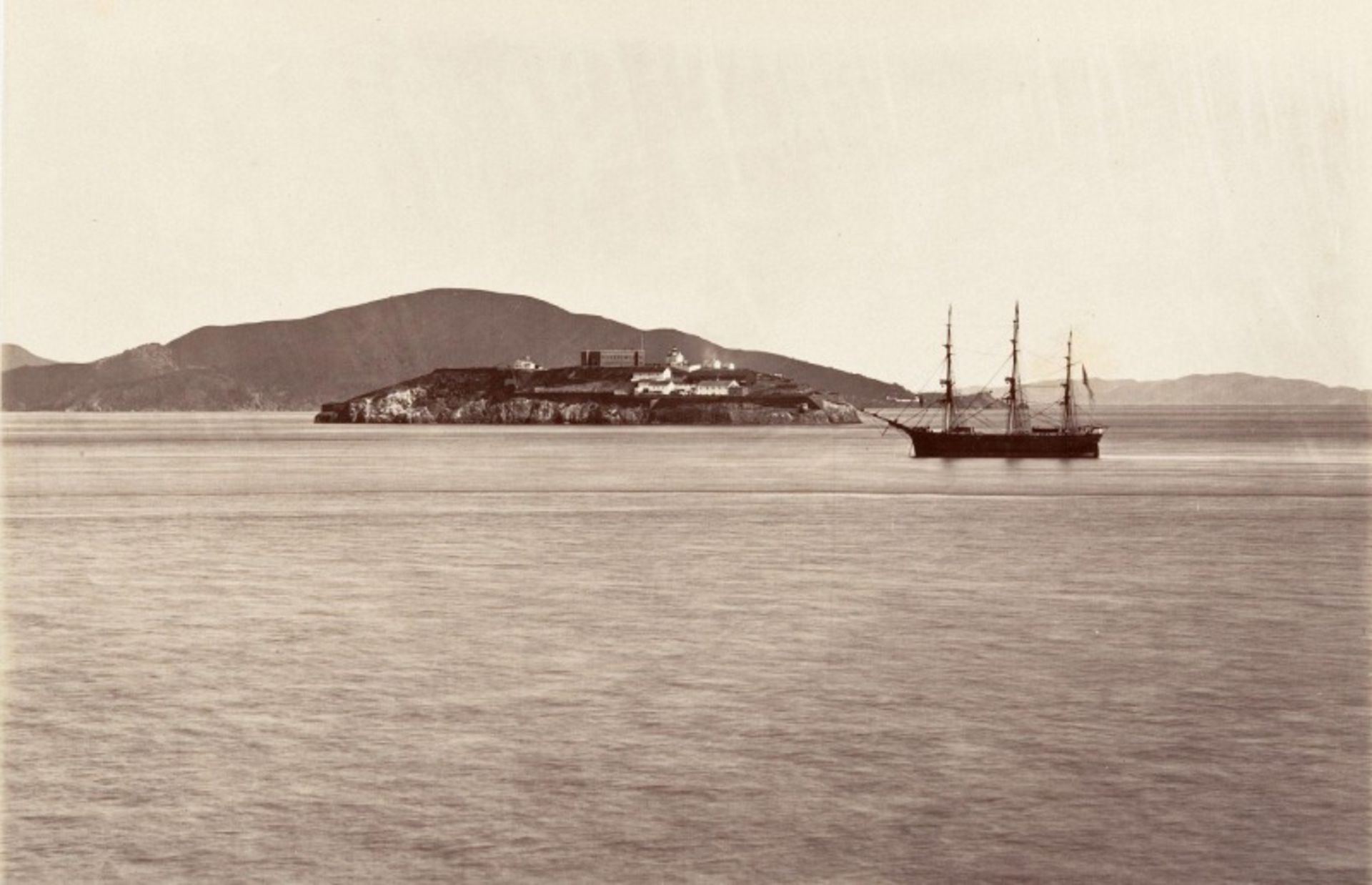 Alcatraz prison at sea
