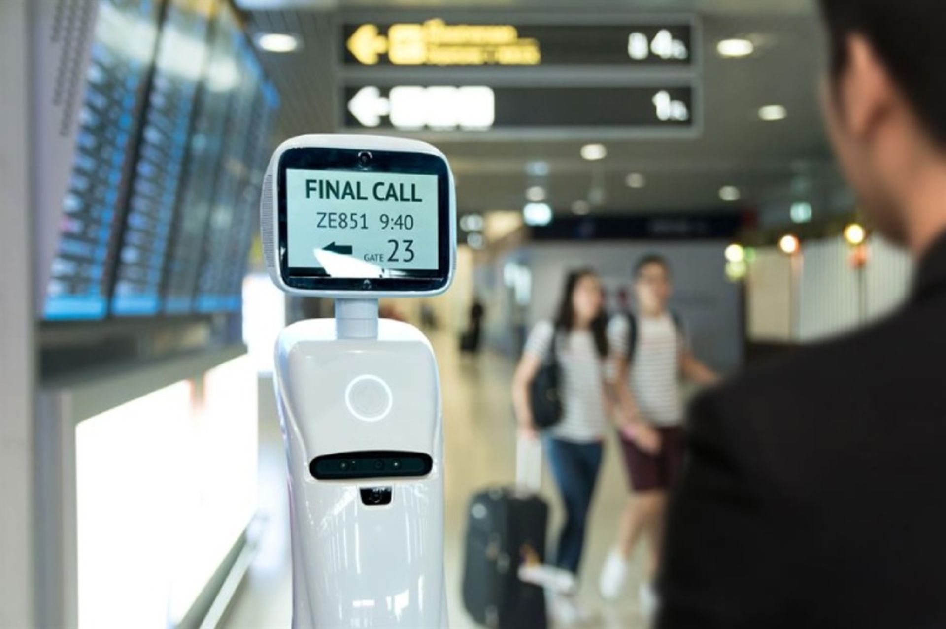 The robot at the airport