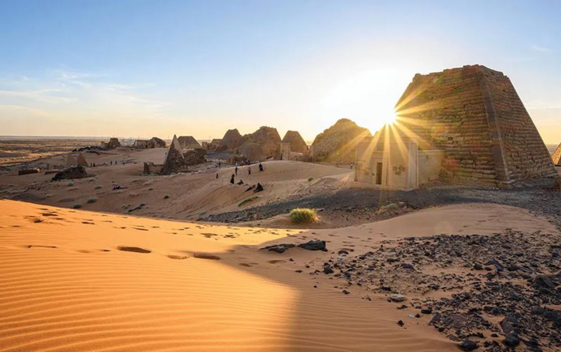 Nubia Pyramids in the Sudan deserts