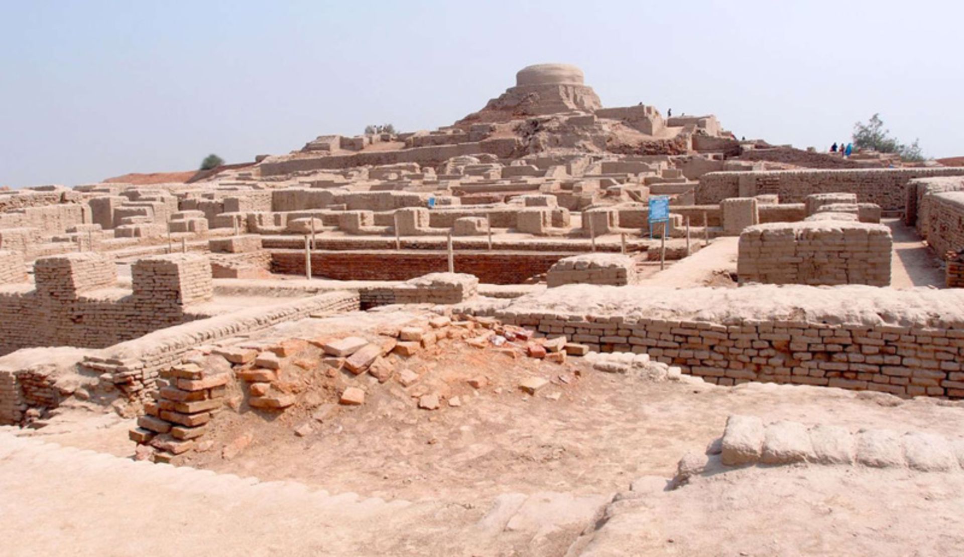 Brick structures and ruins of the city of Mohjojo-Daroo in Pakistan