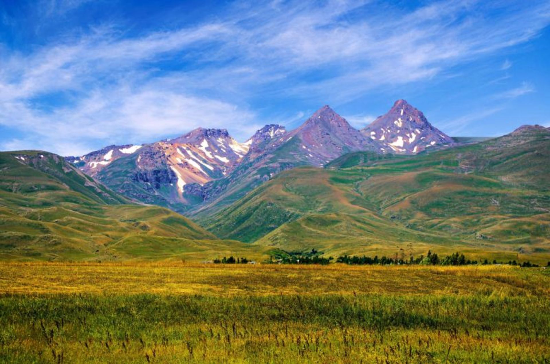 Snowy Mouain in Armenia