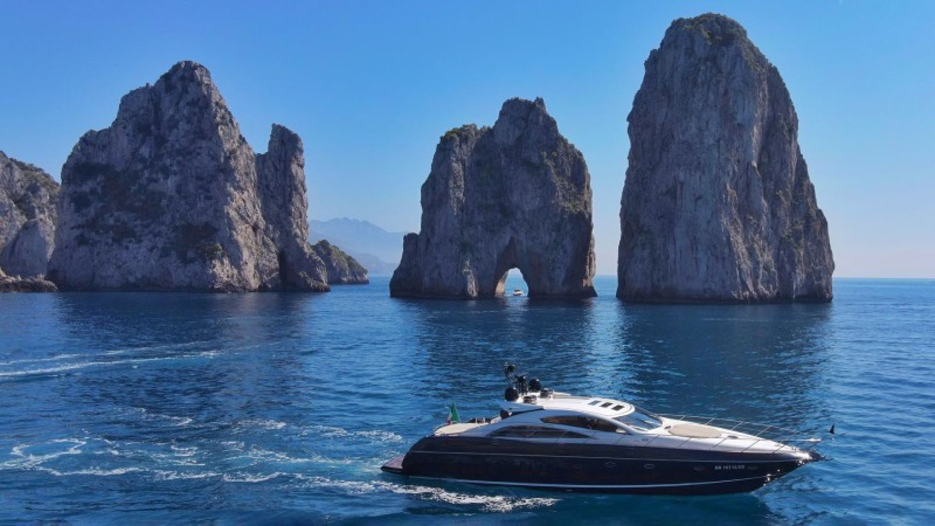 Yat's yacht in the sea