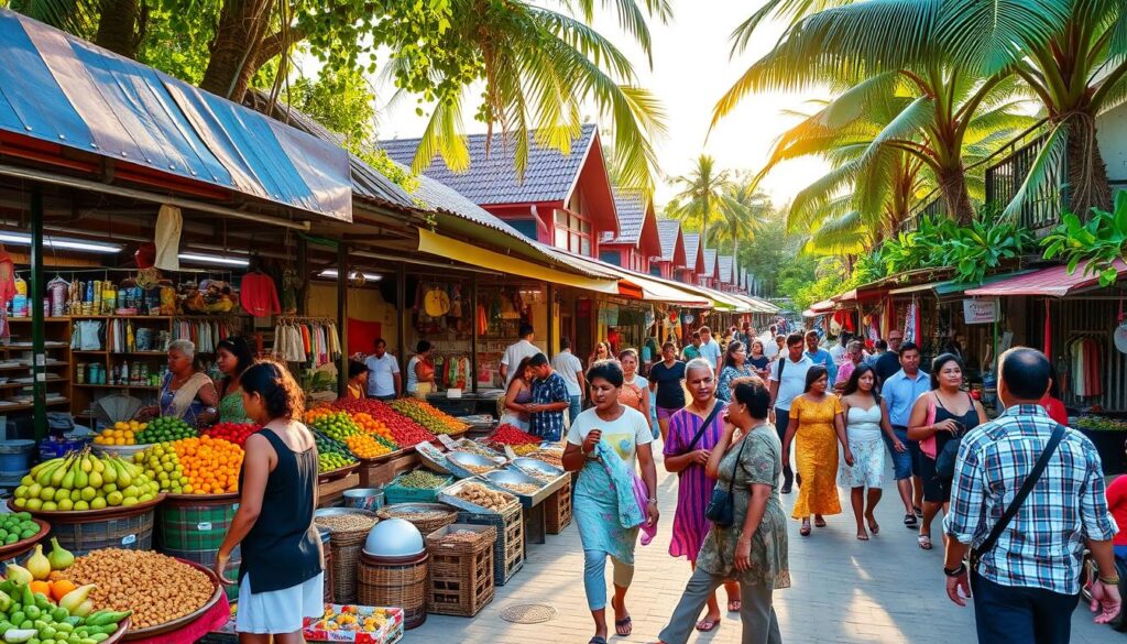 Surfing the market and experience of local cuisine