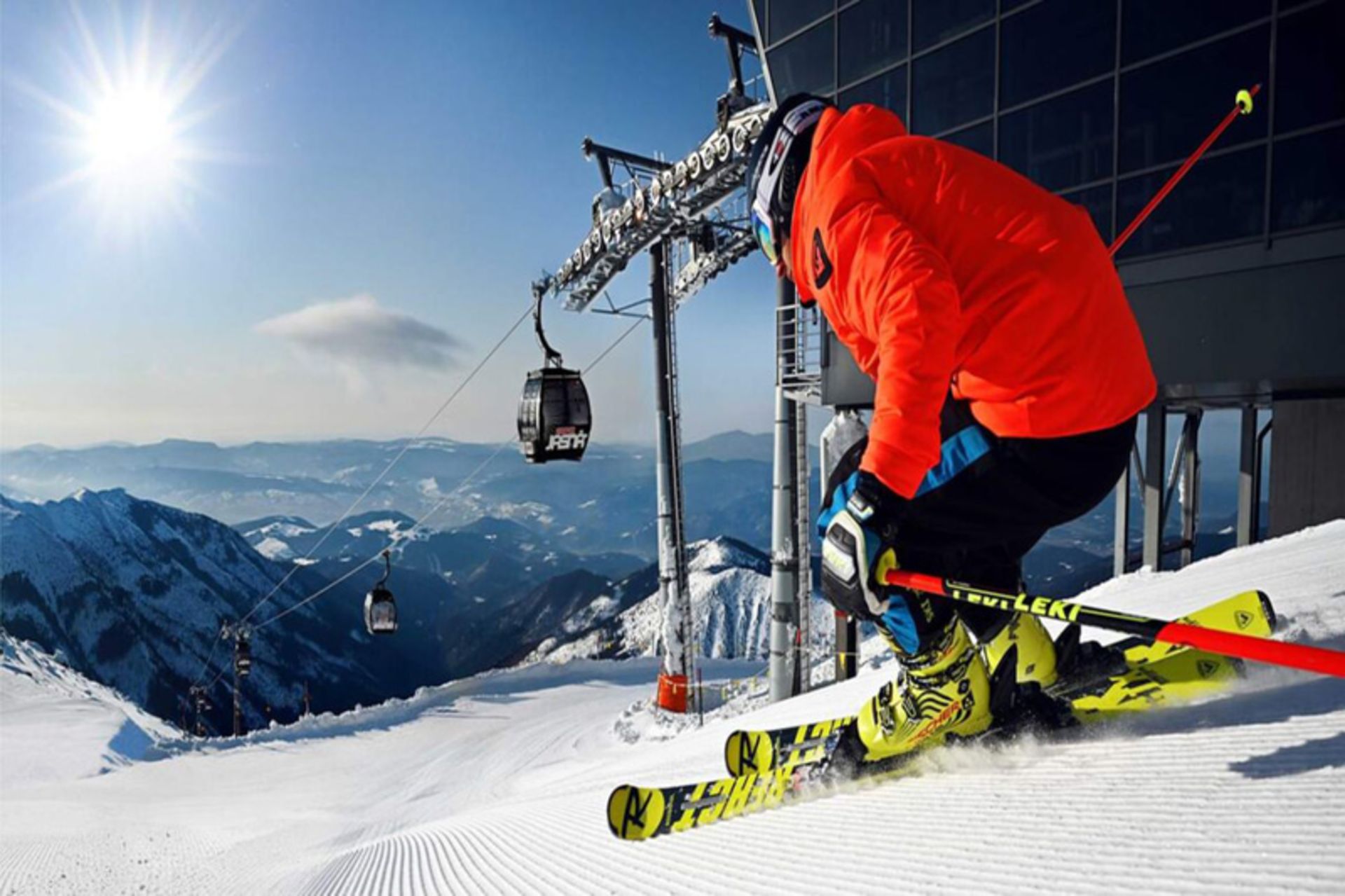 Mouaineering on top of the Yasna ski resort