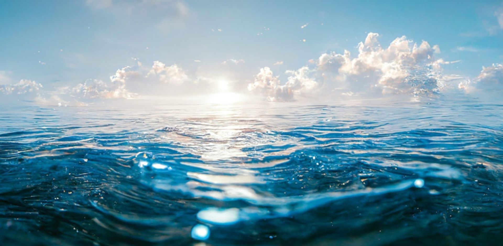 The radius of the sun on the ocean water