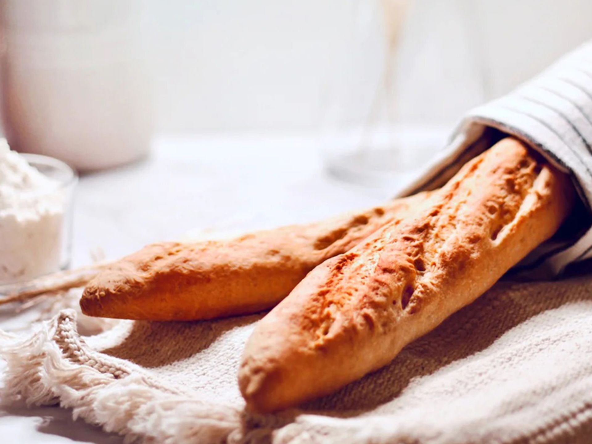 Two homemade bread
