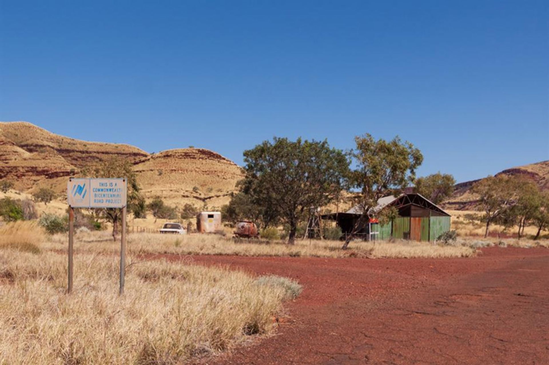 Red Road of Vietnum City in Australian Pilbara