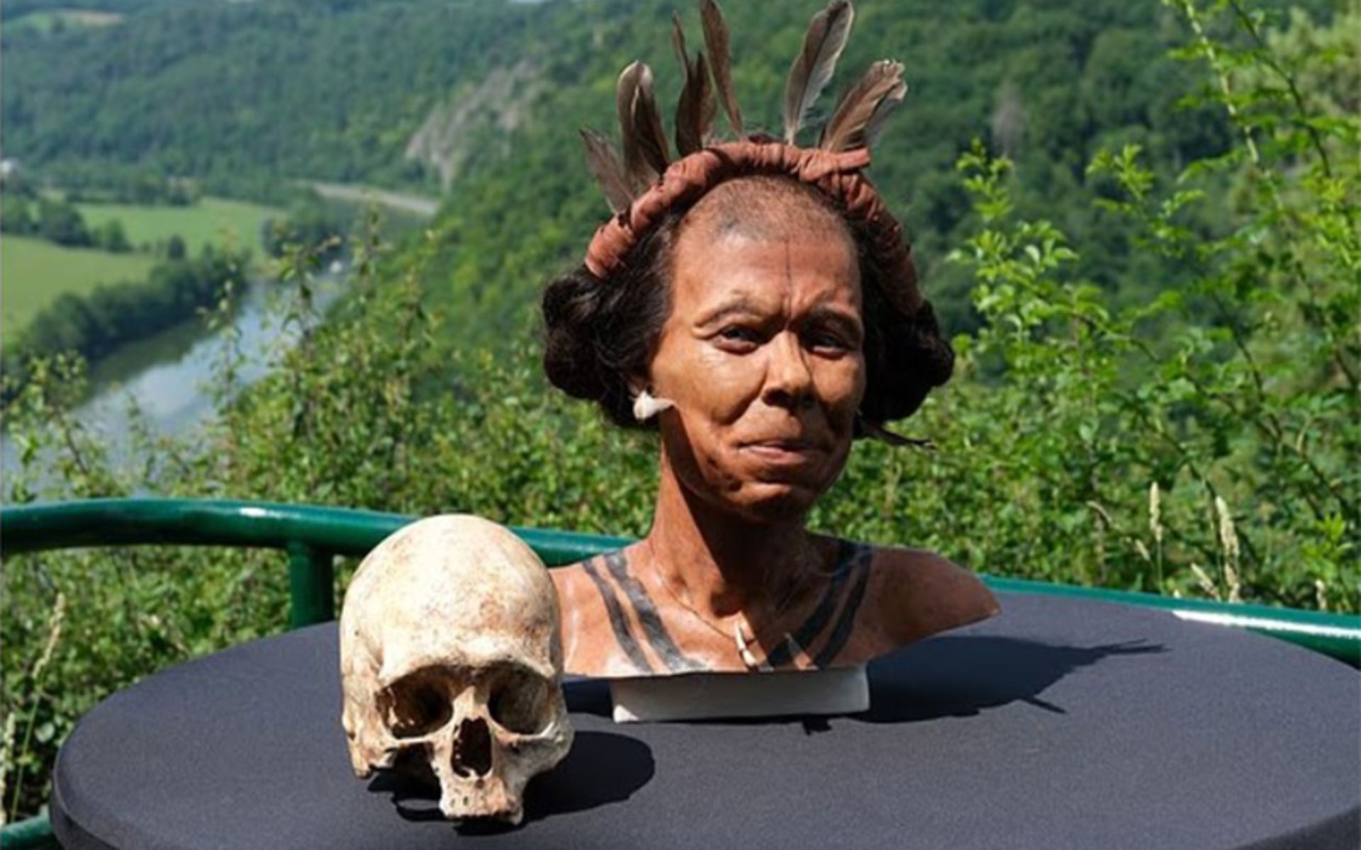 Reconstruction of the native woman's face