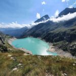 Lake between the mountains of Gran Paradisu Italy National Park