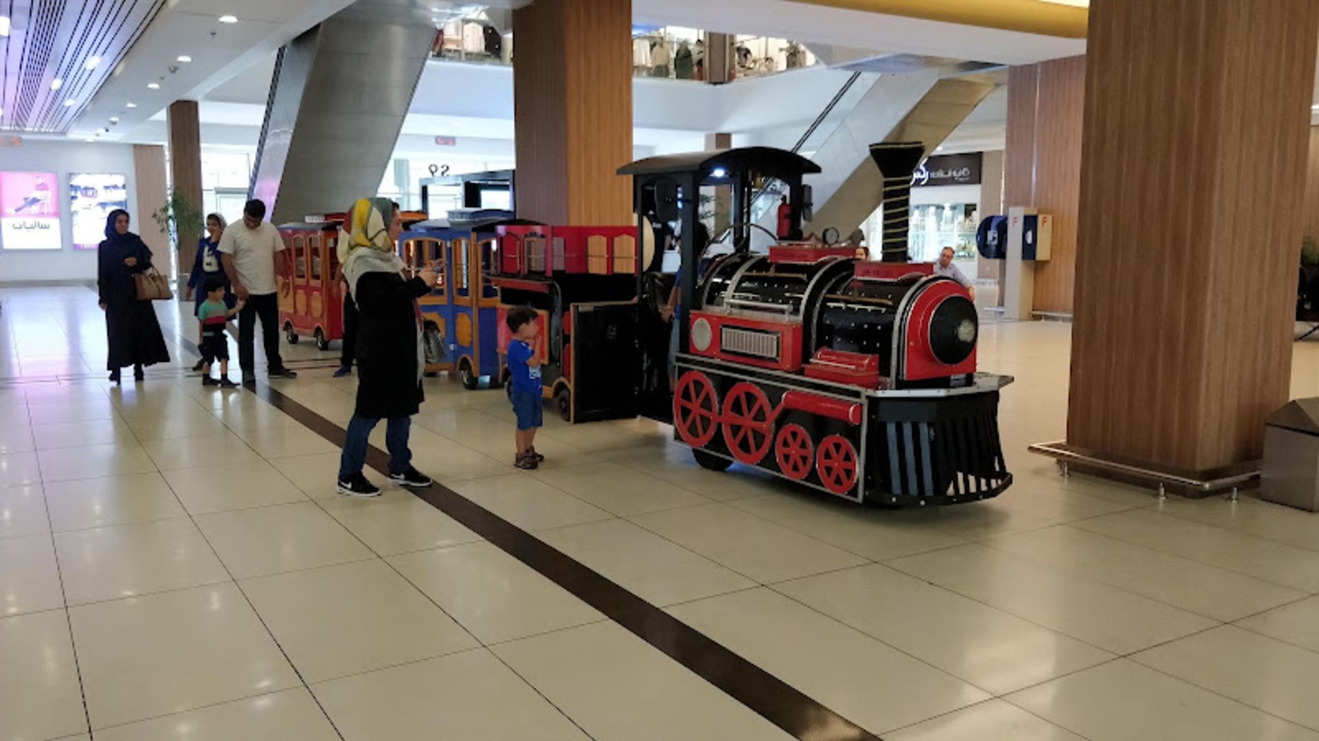 Red Train in Lale Park Shopping Ceer