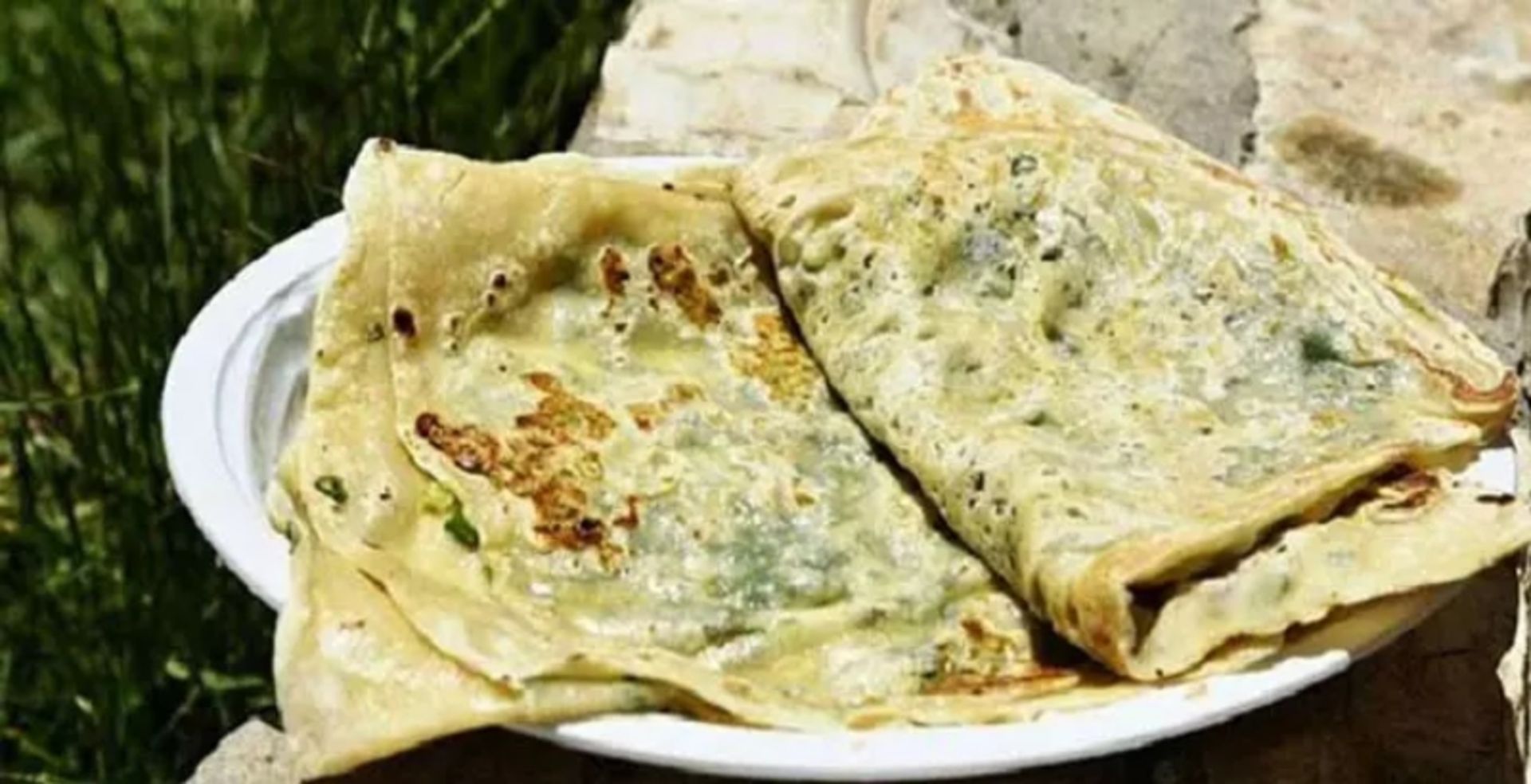 Mahabad Bread on White Plate