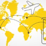 World map in using the first mobile roaming
