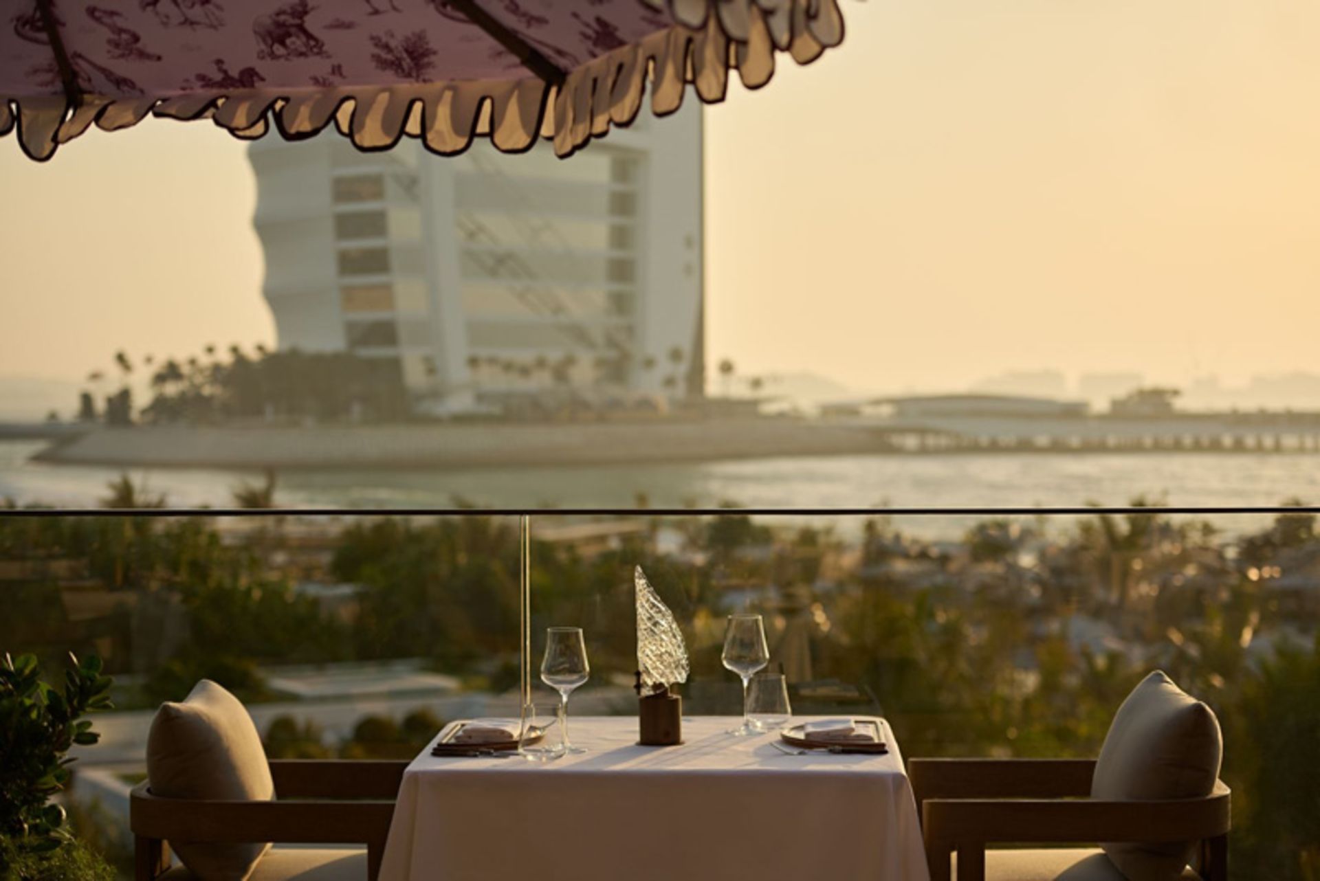 Dubai Colin Restaurant with City Landscape
