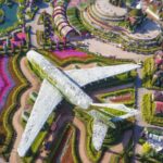 Aerial image of Dubai's miracle flower garden