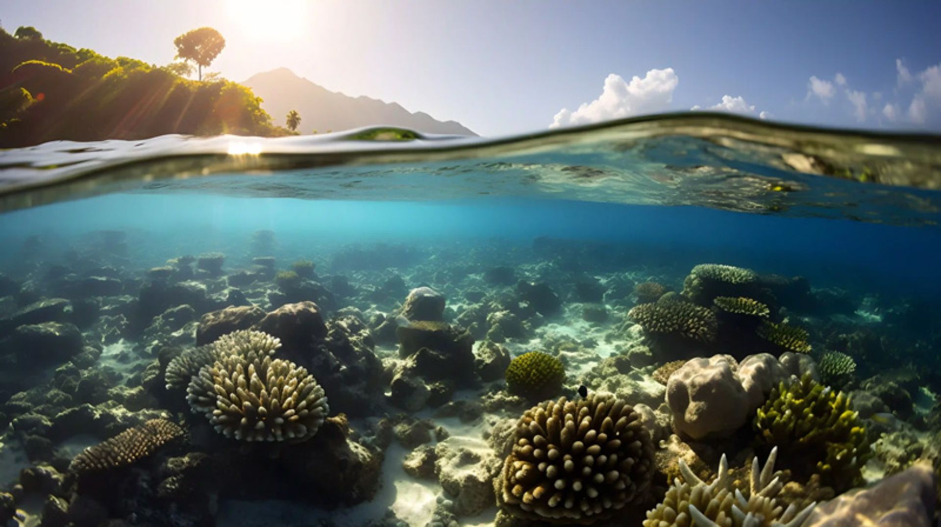 Marine creatures under the ocean bed