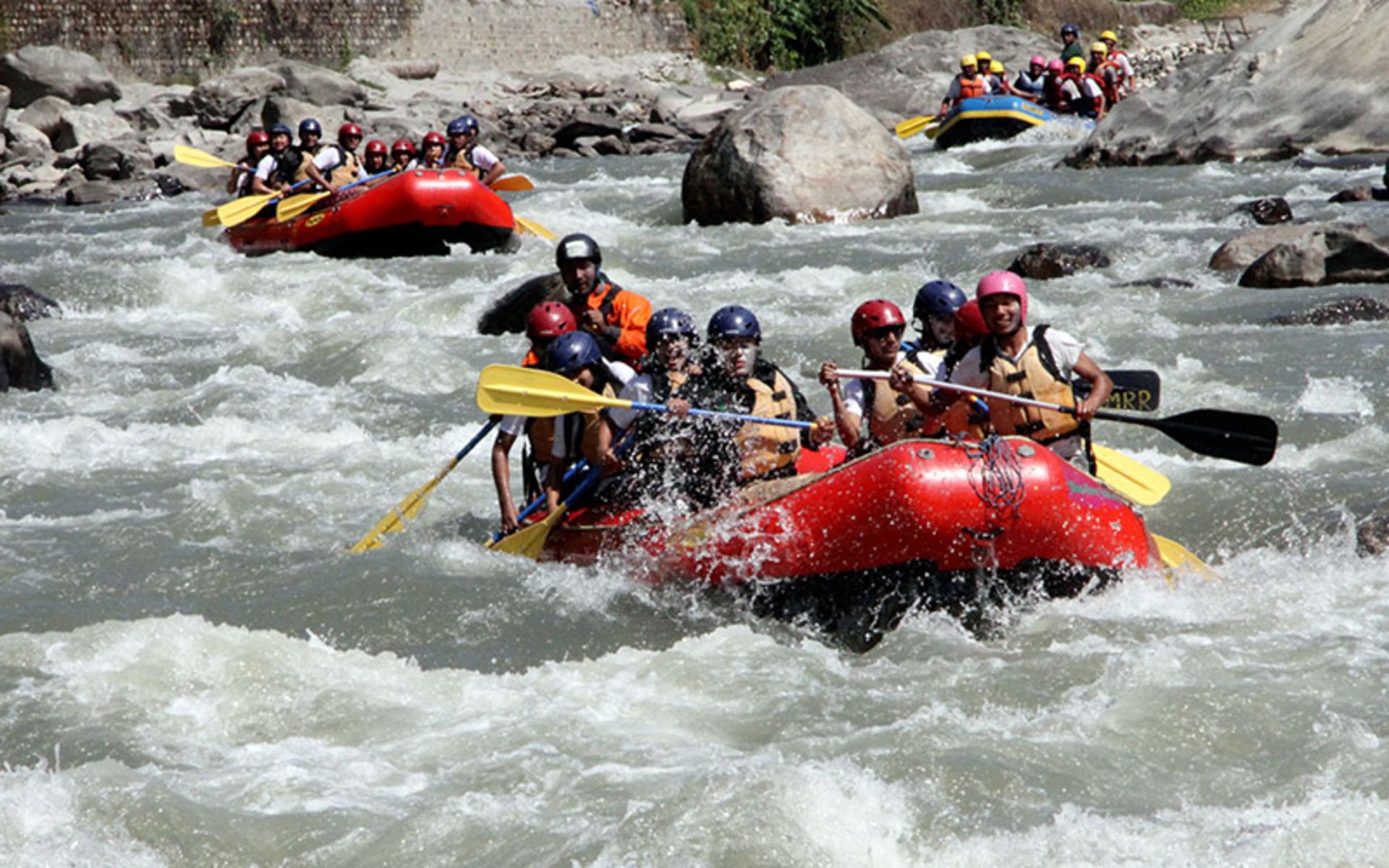 River in a river in Nepal