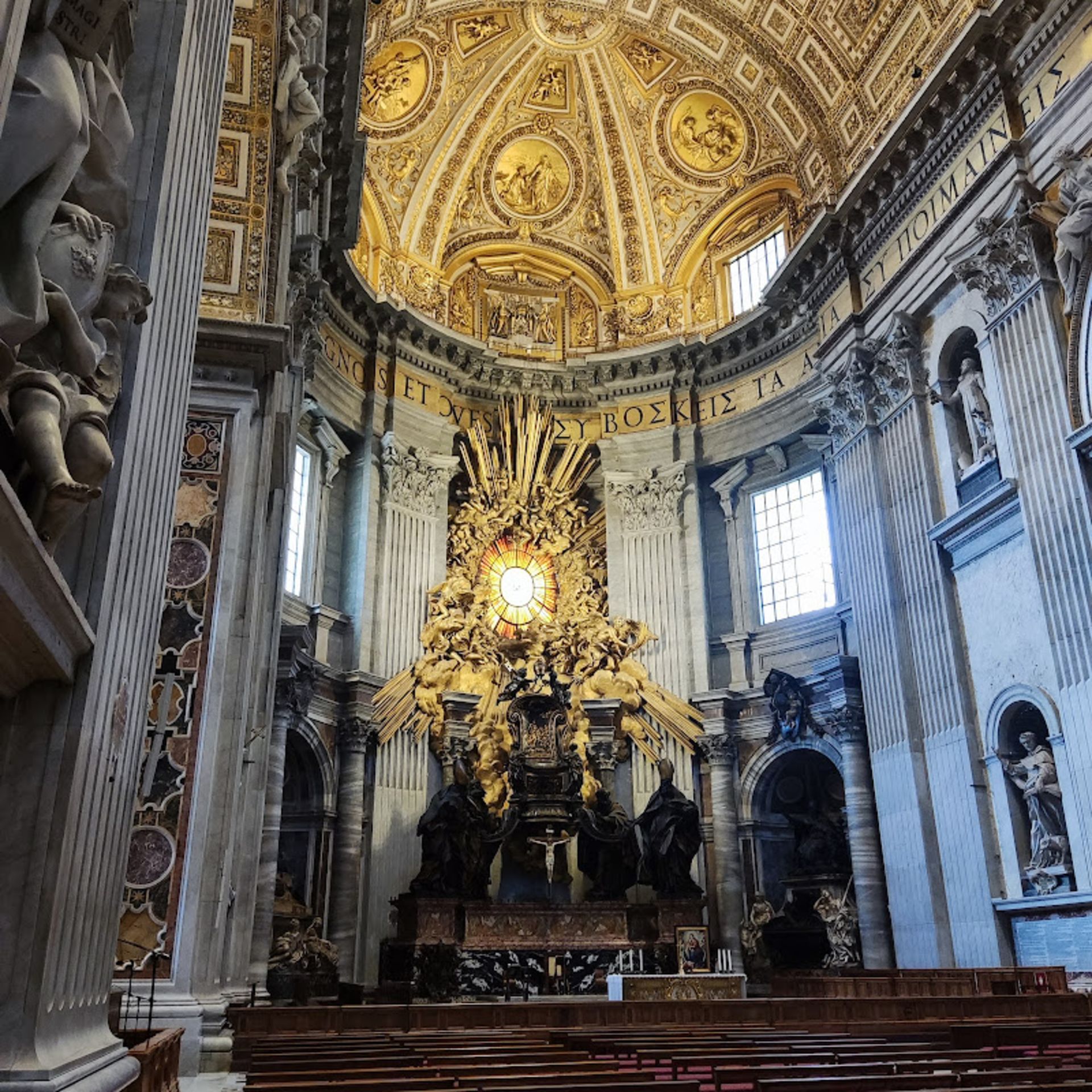 The ierior of the St. Peter Church in the Vatican