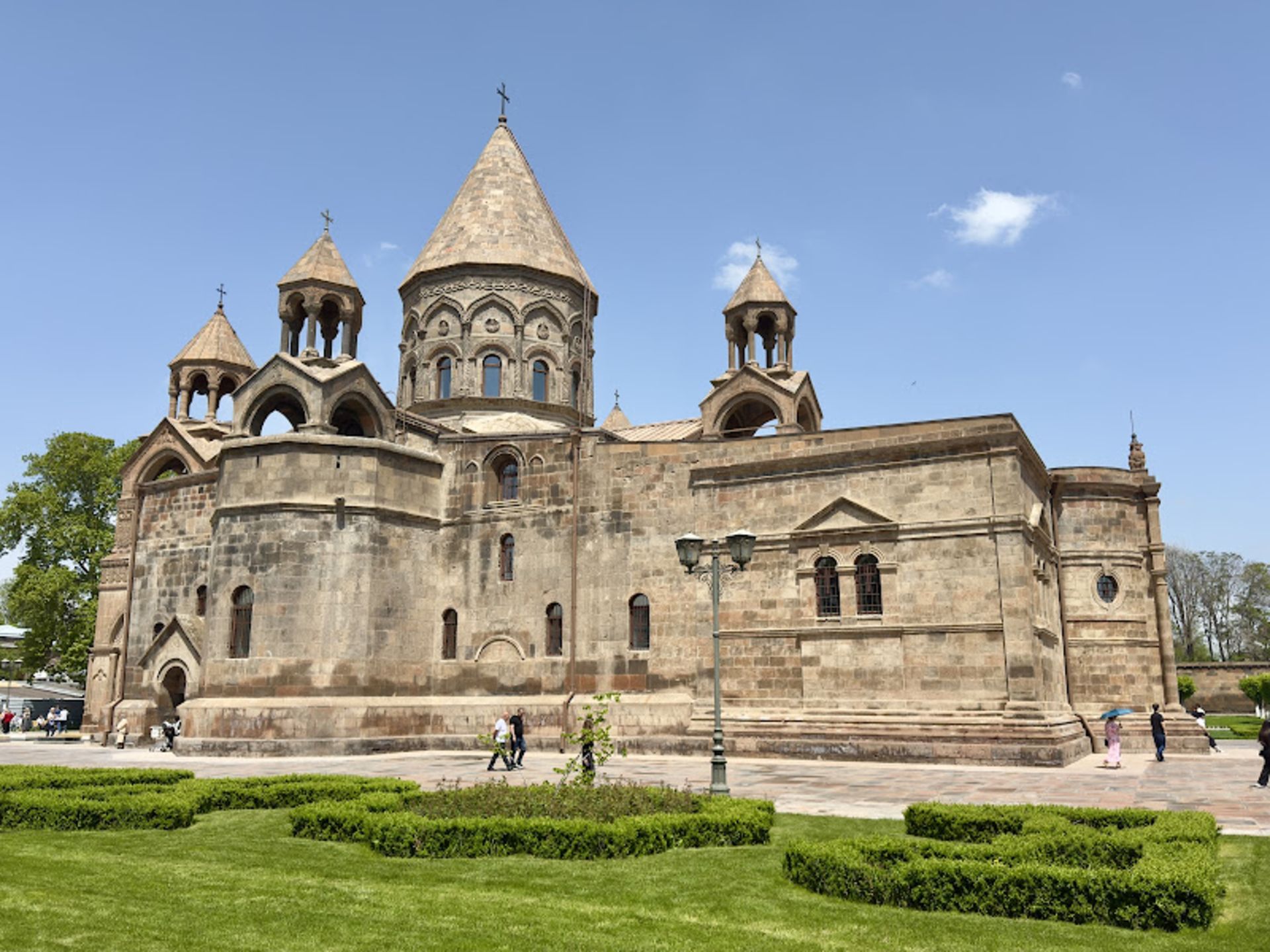 The outer courtyard of the Achmiddin Cathedral in Armenia