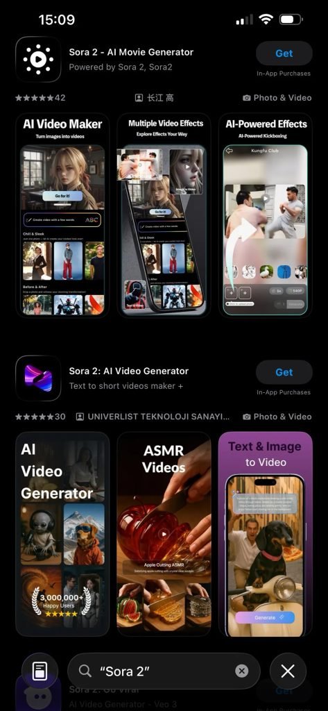 Soras app in the App Store