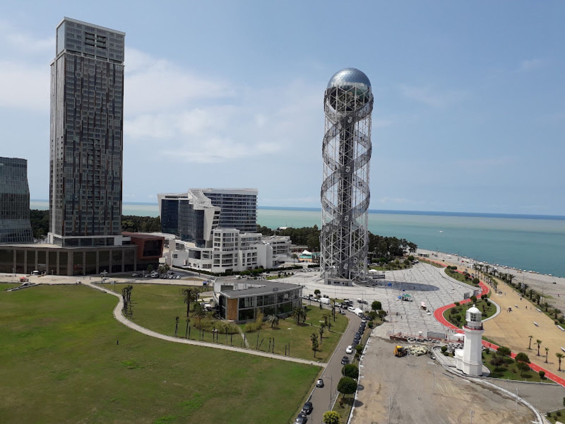 Alphabet tower in the coastal town of Batumi Georgia