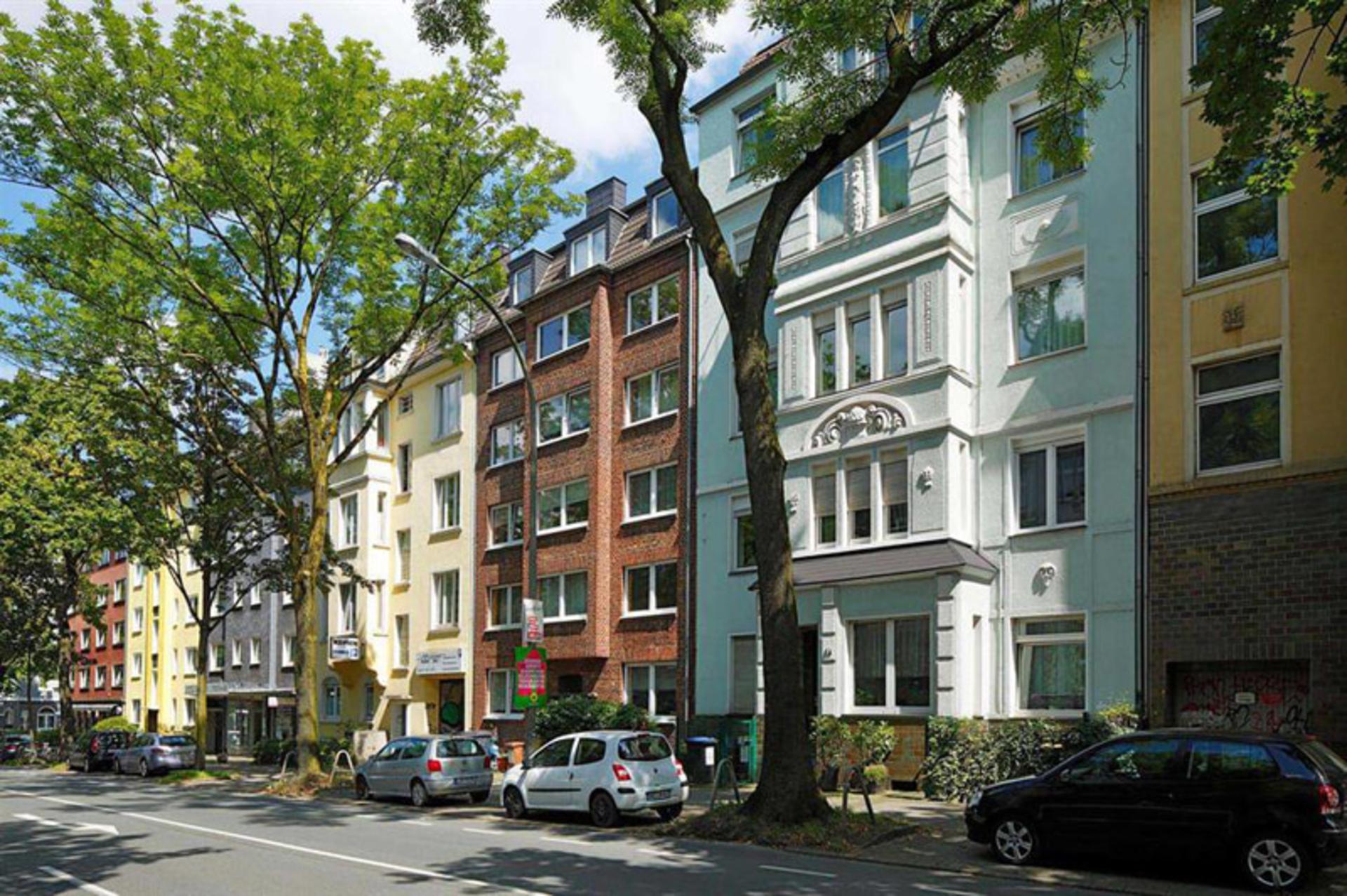 Colorful resideial buildings in Dortmund