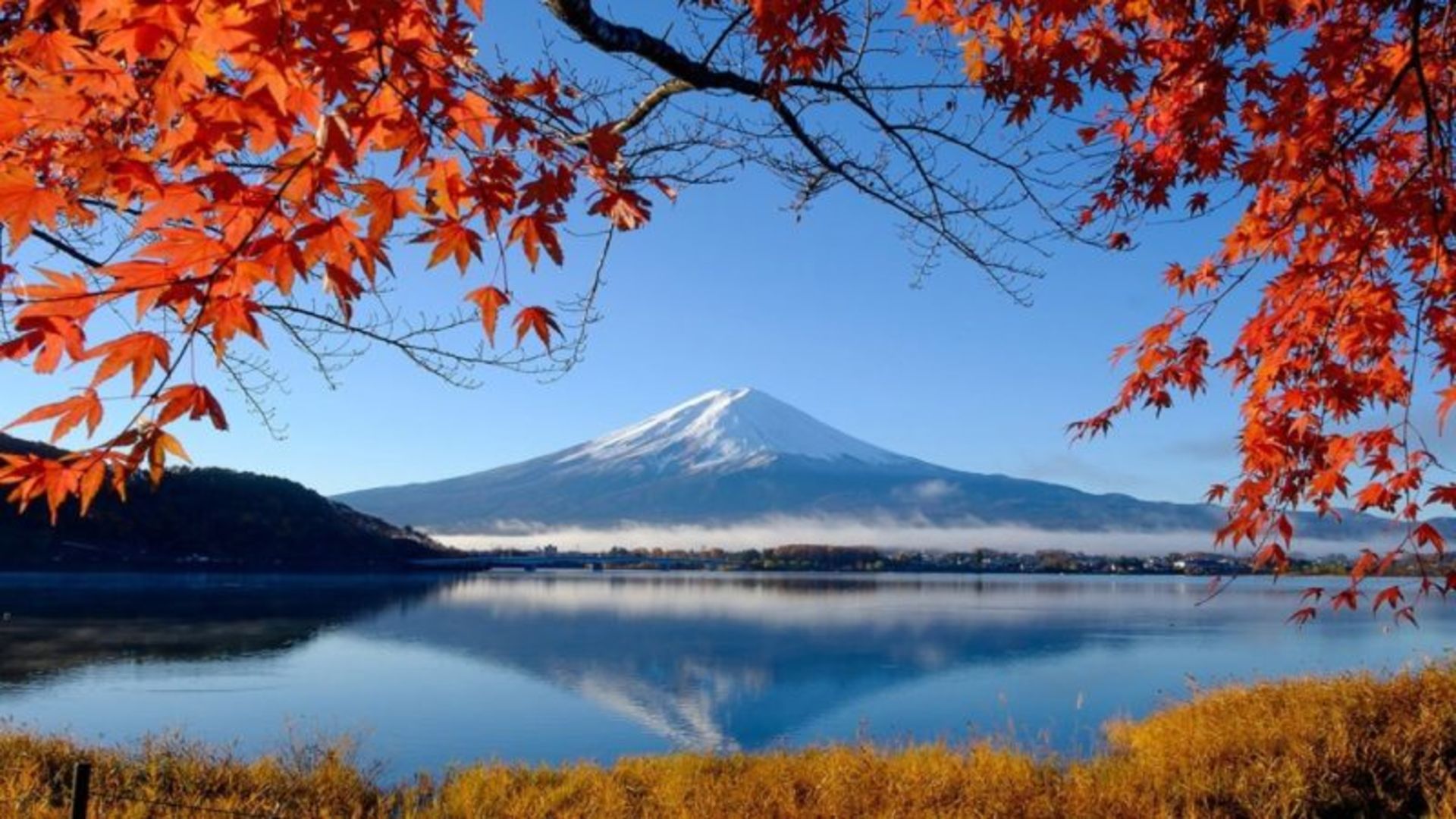 Fuji Mouain landscape on Lake Kavagchi
