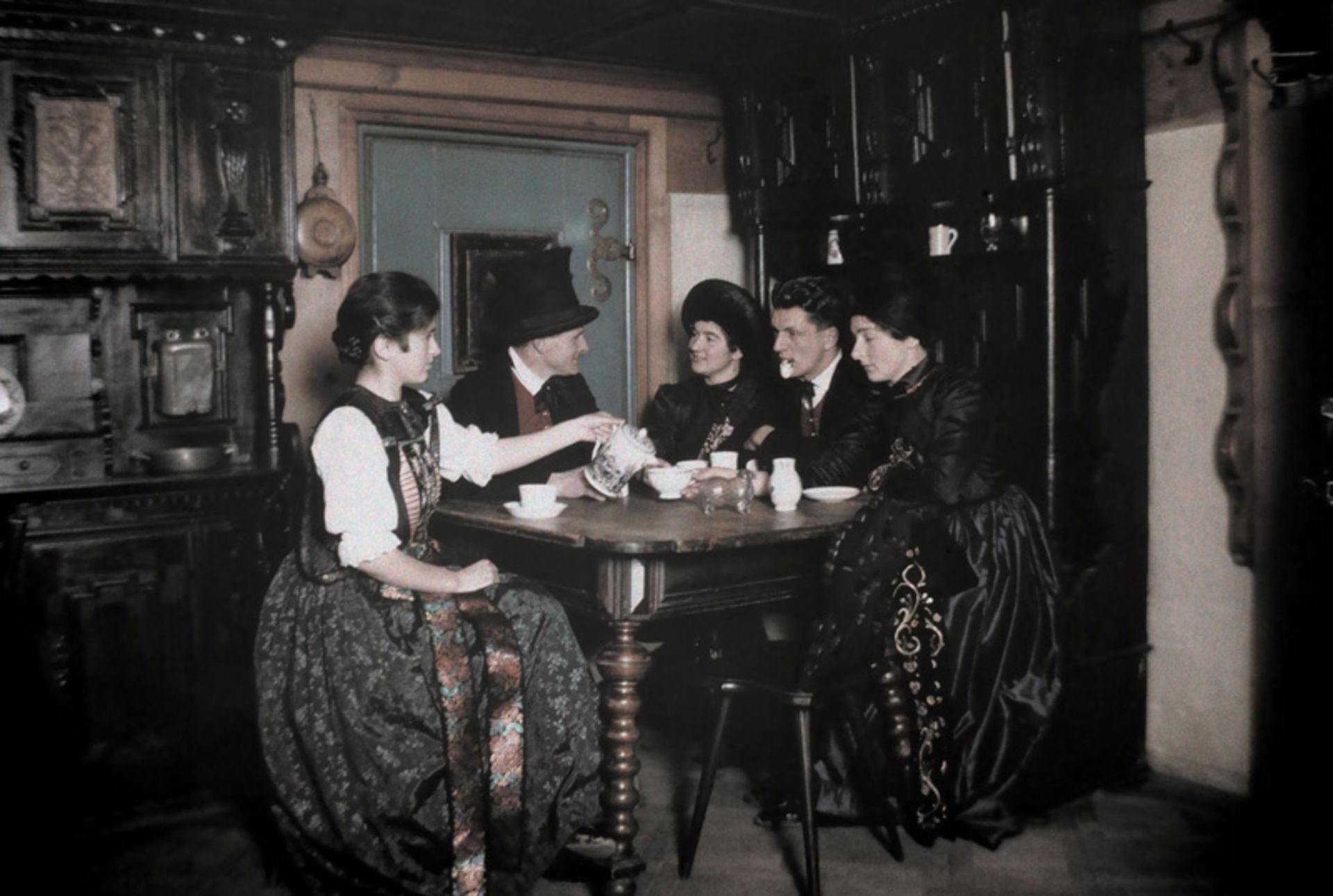 A group of young tables in a house in the Moafon Valley