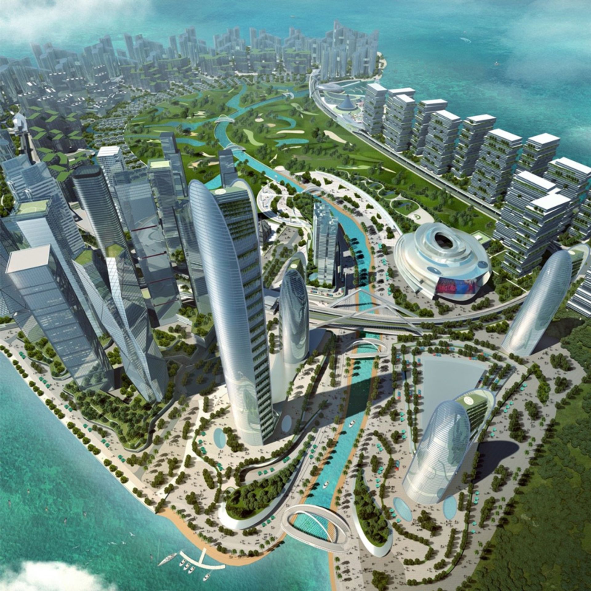 Long resideial towers in Manila's Pearl City