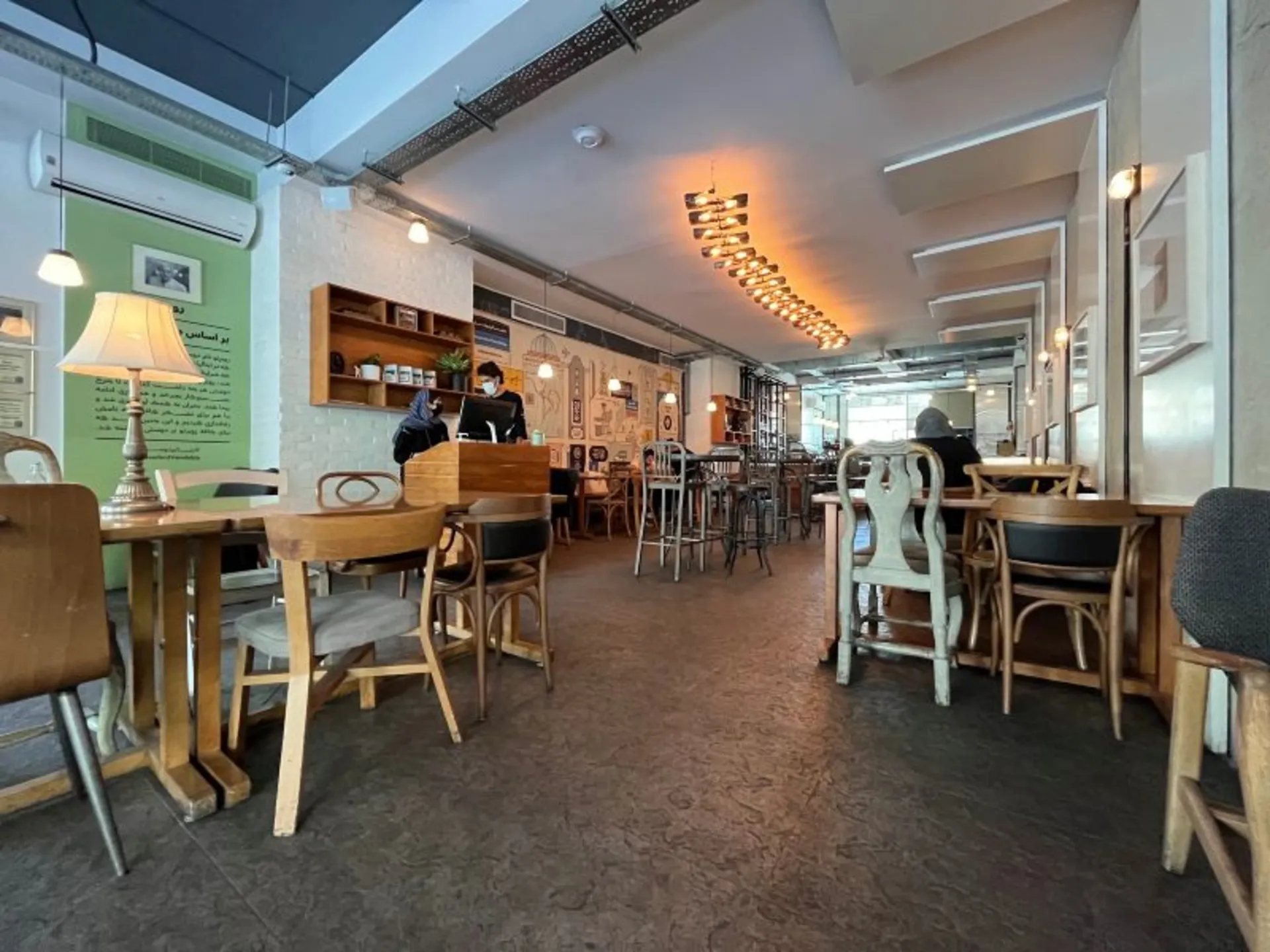 Tables and chairs in the Roberto Café Hall