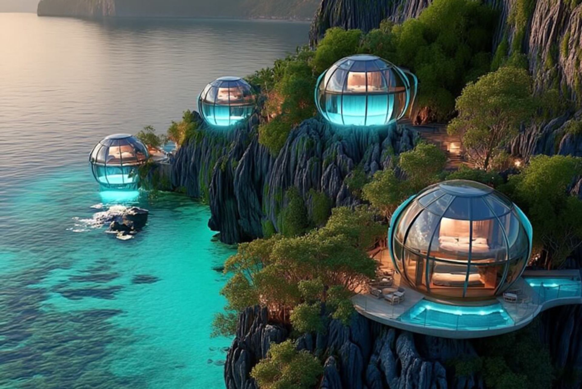 Spherical cocoon dwellings on Palawan reefs