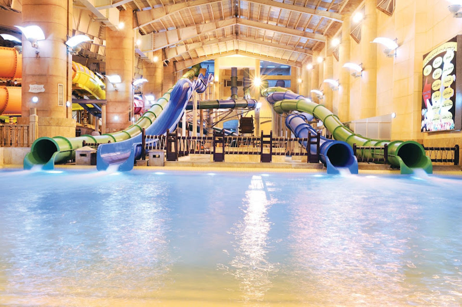 Various slides in the land of blue waves