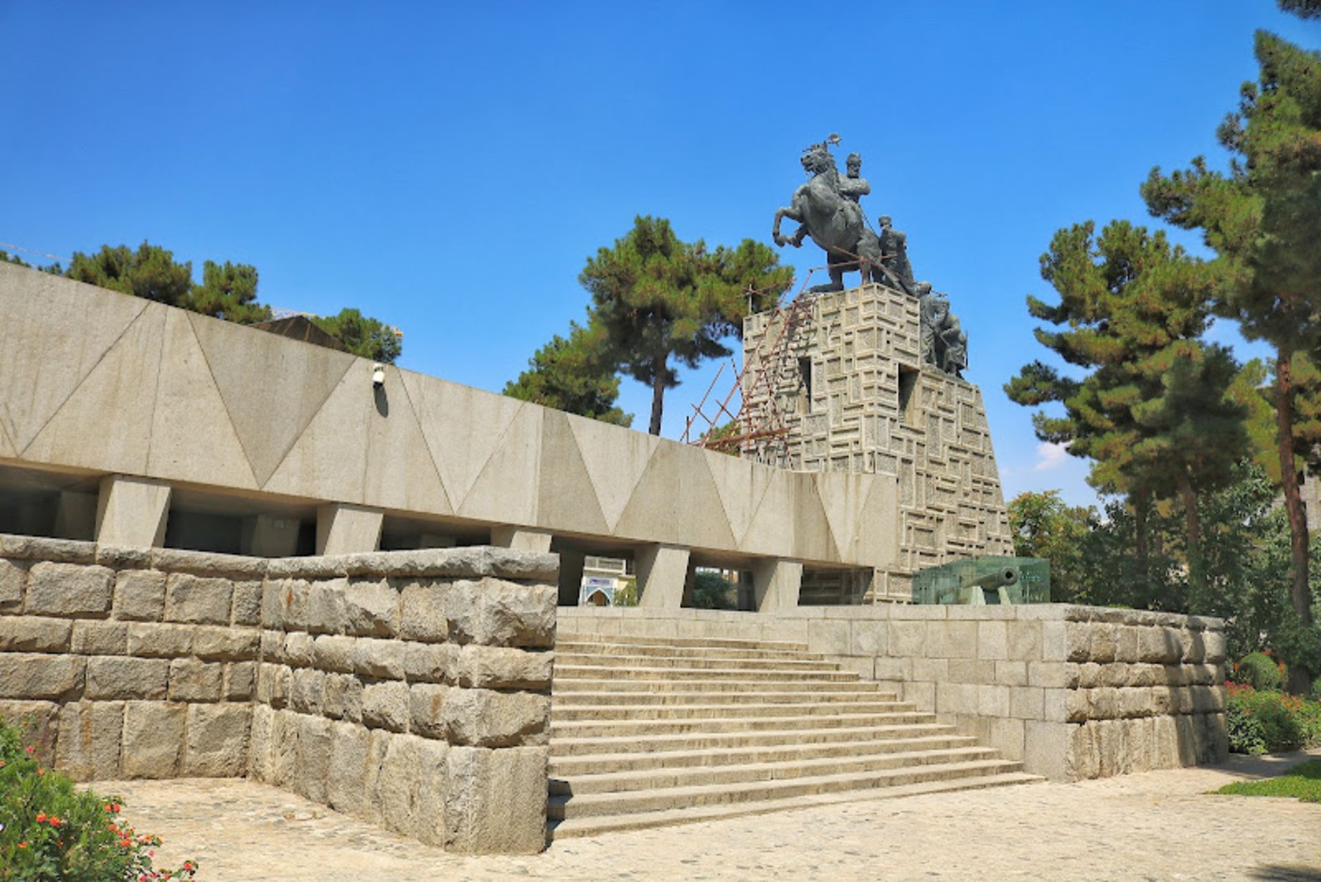 The building and statue of Nader Shah Afshar's tomb