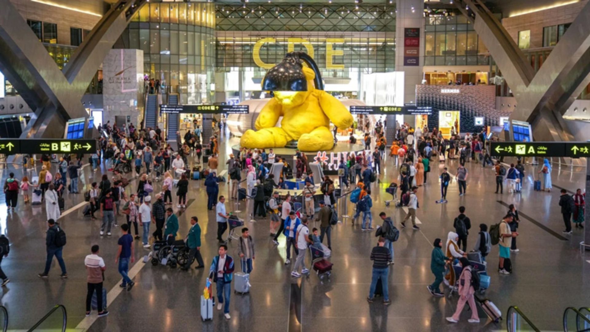 The number of passengers at Hamad Airport