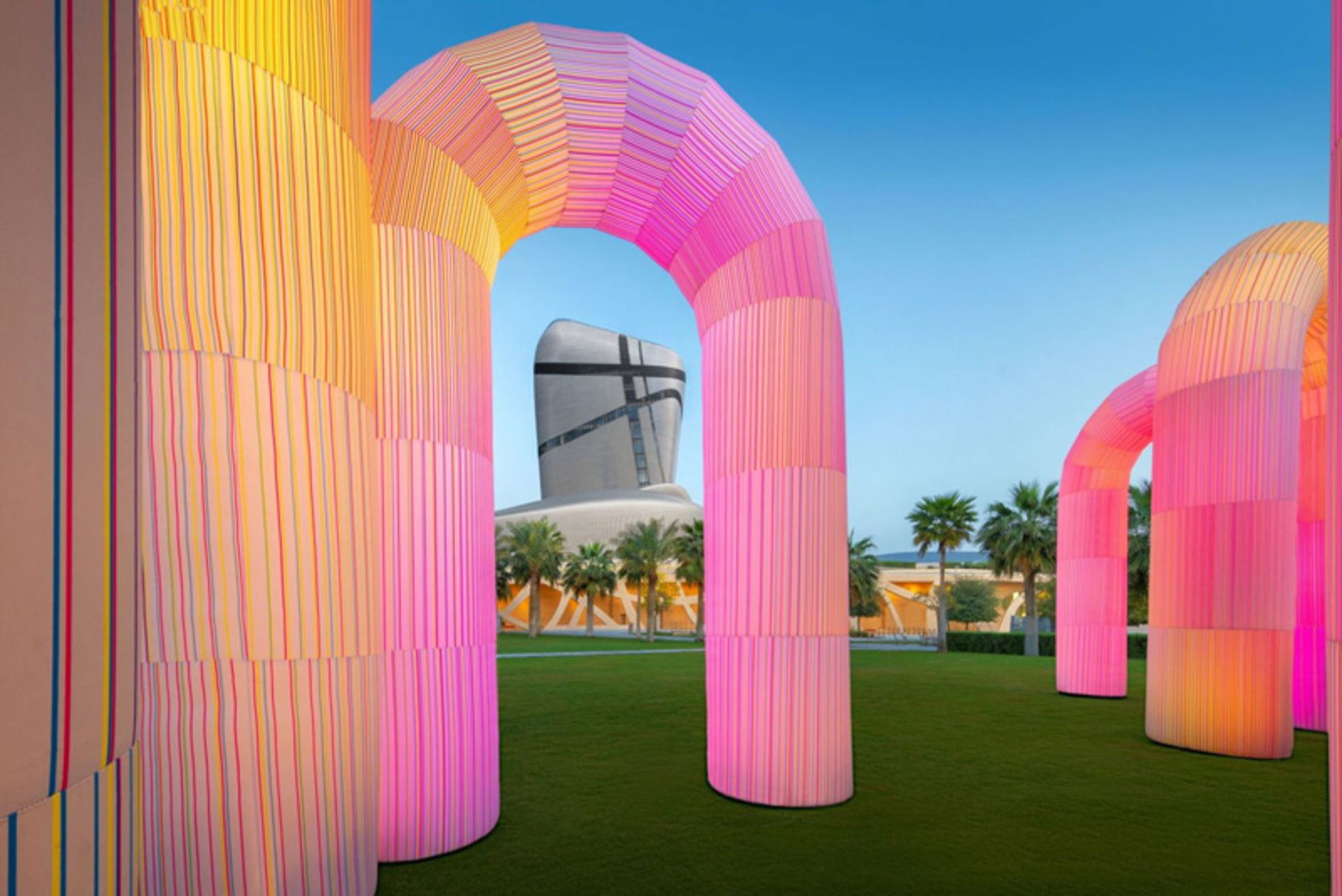 The grounds of the cultural ceer of the works in Saudi Arabia
