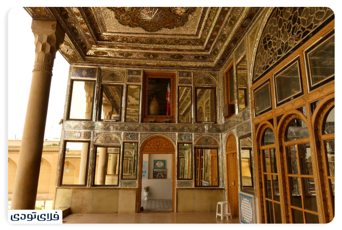 The architecture of Saadi tomb in Shiraz