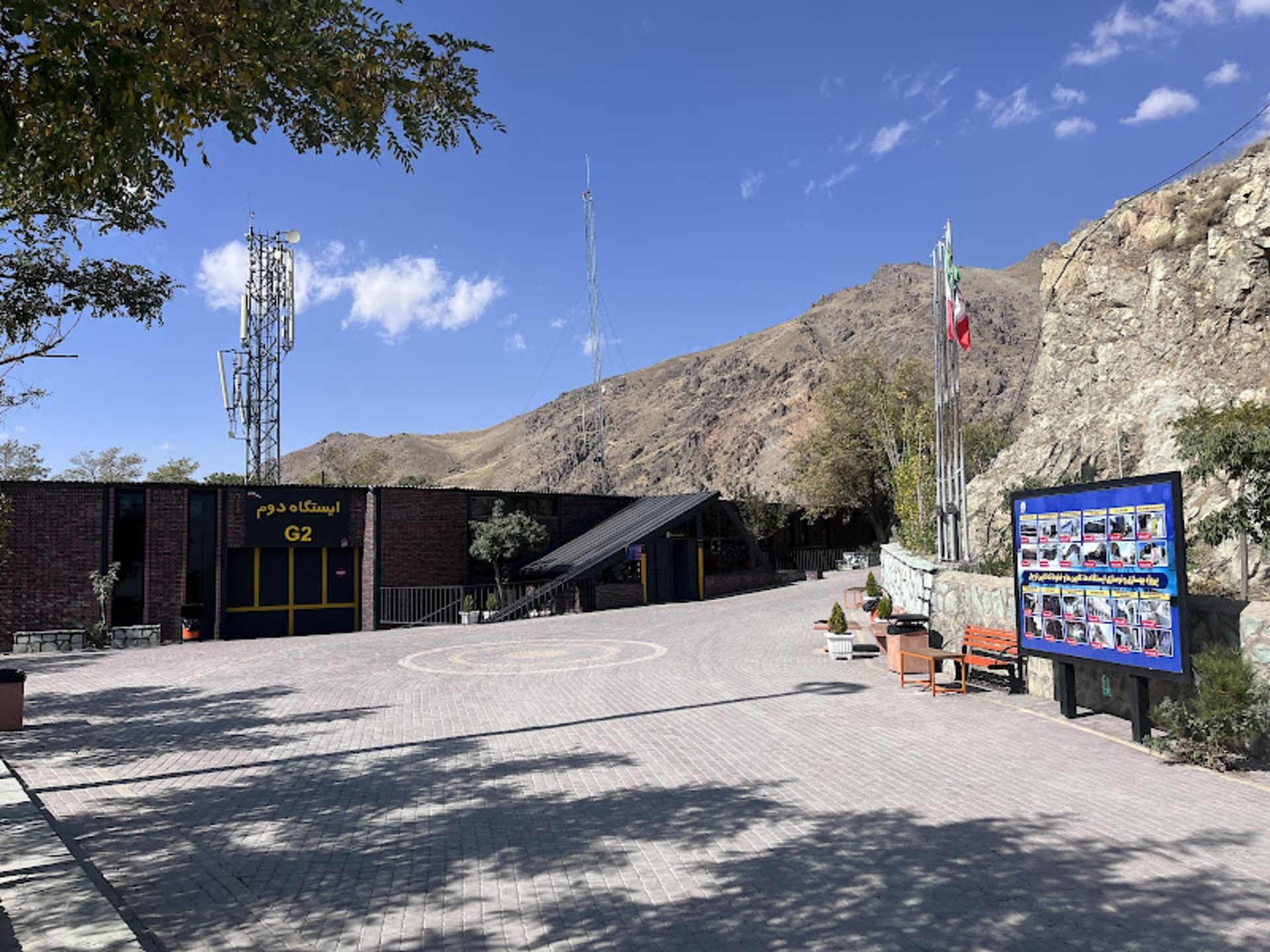 The erance door of Tochal cable car station 