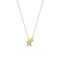 18 carat gold women's necklace, Taj model N and heart