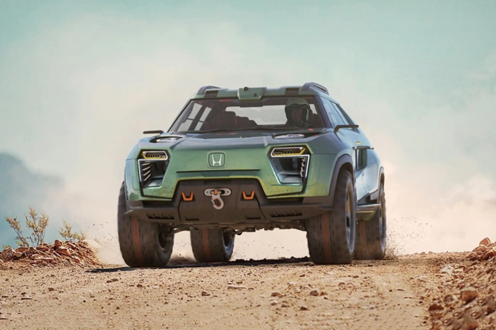 Ridgeline electric pickup with green color
